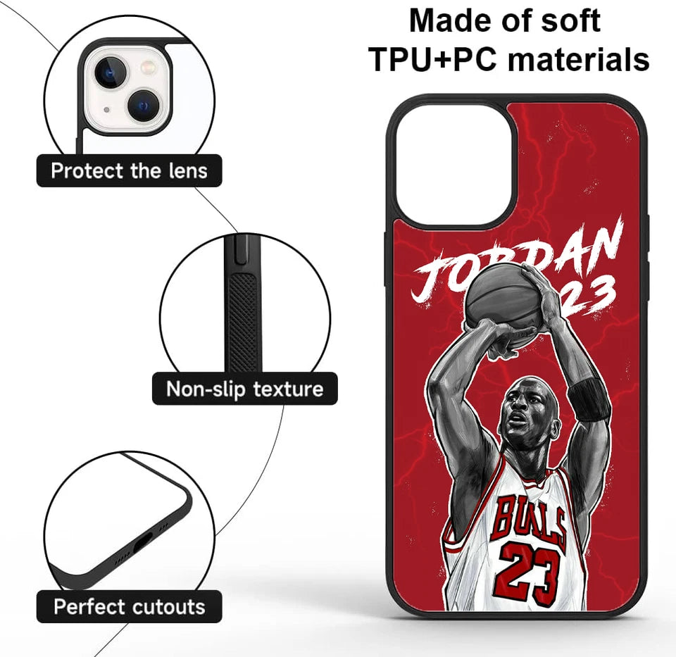 Michael Jordan Art Case iPhone Samsung Graffiti Style Sneakerhead Gift