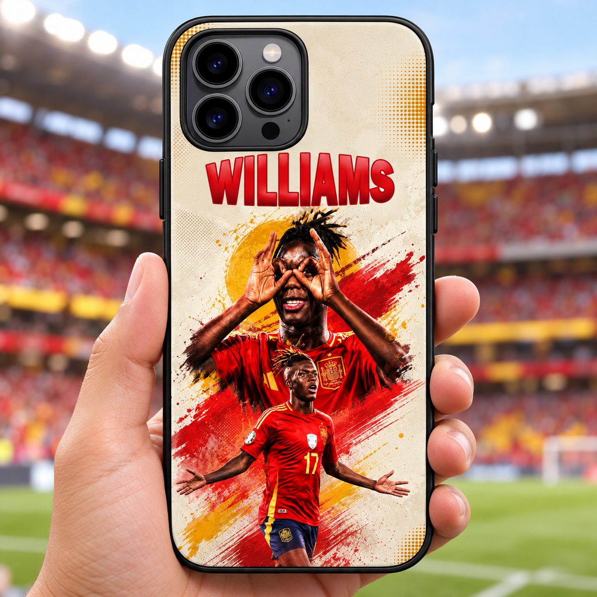 Nico Williams TPU phone case — lifestyle