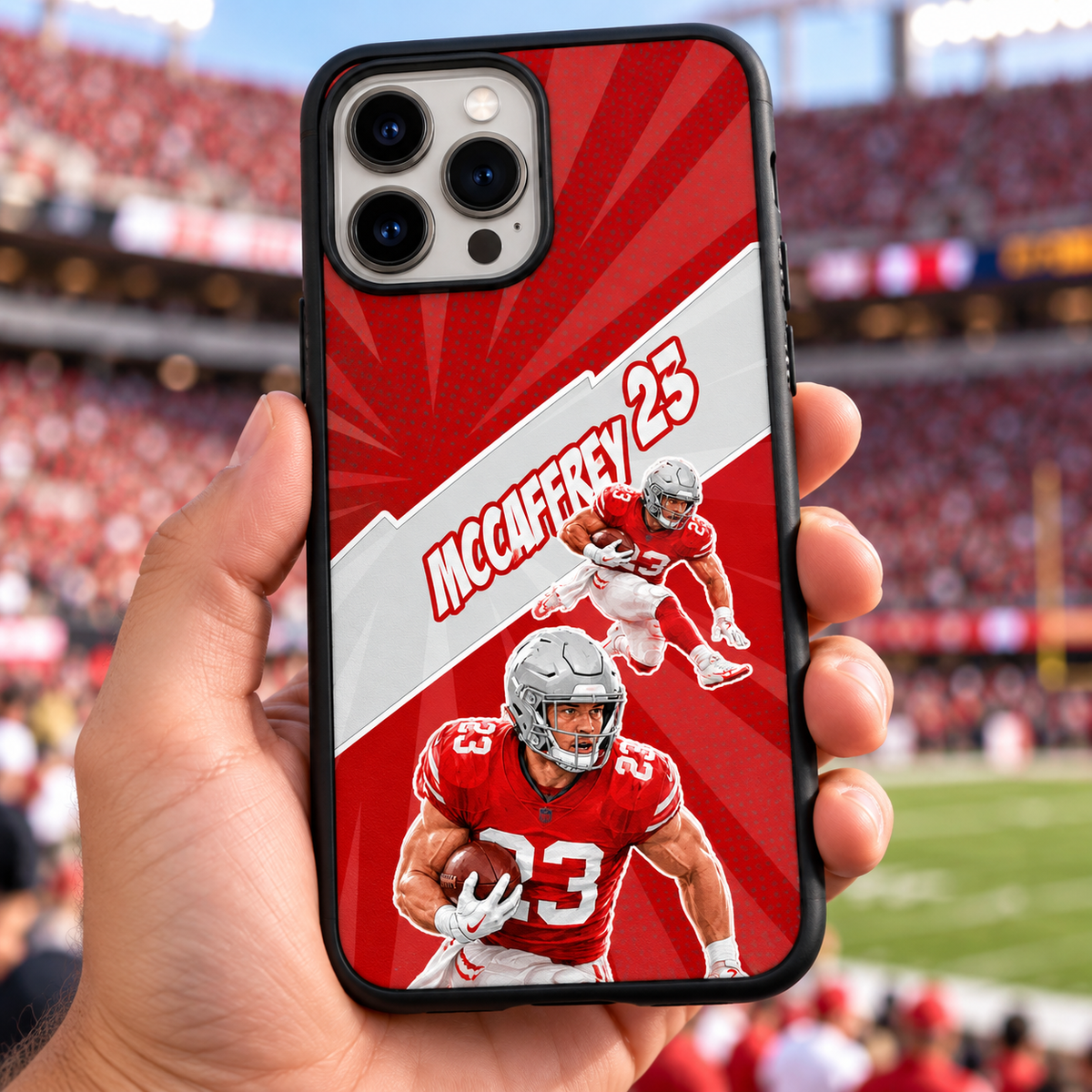 Christian McCaffrey graffiti TPU phone case lifestyle