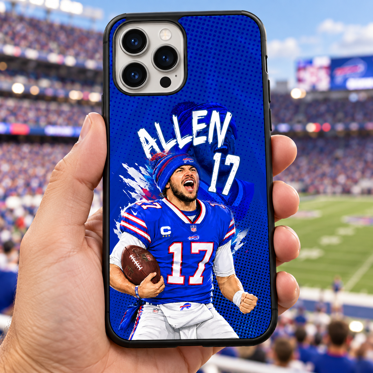 Josh Allen graffiti TPU phone case lifestyle