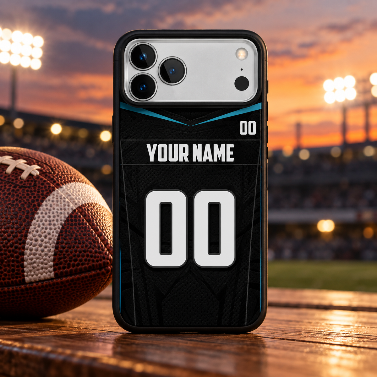 Jacksonville personalized name and number phone case lifestyle mockup