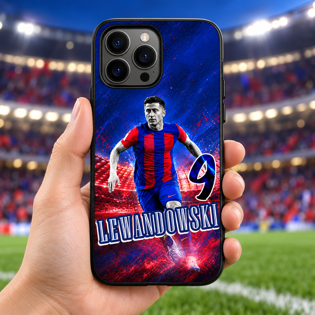 Robert Lewandowski phone case lifestyle