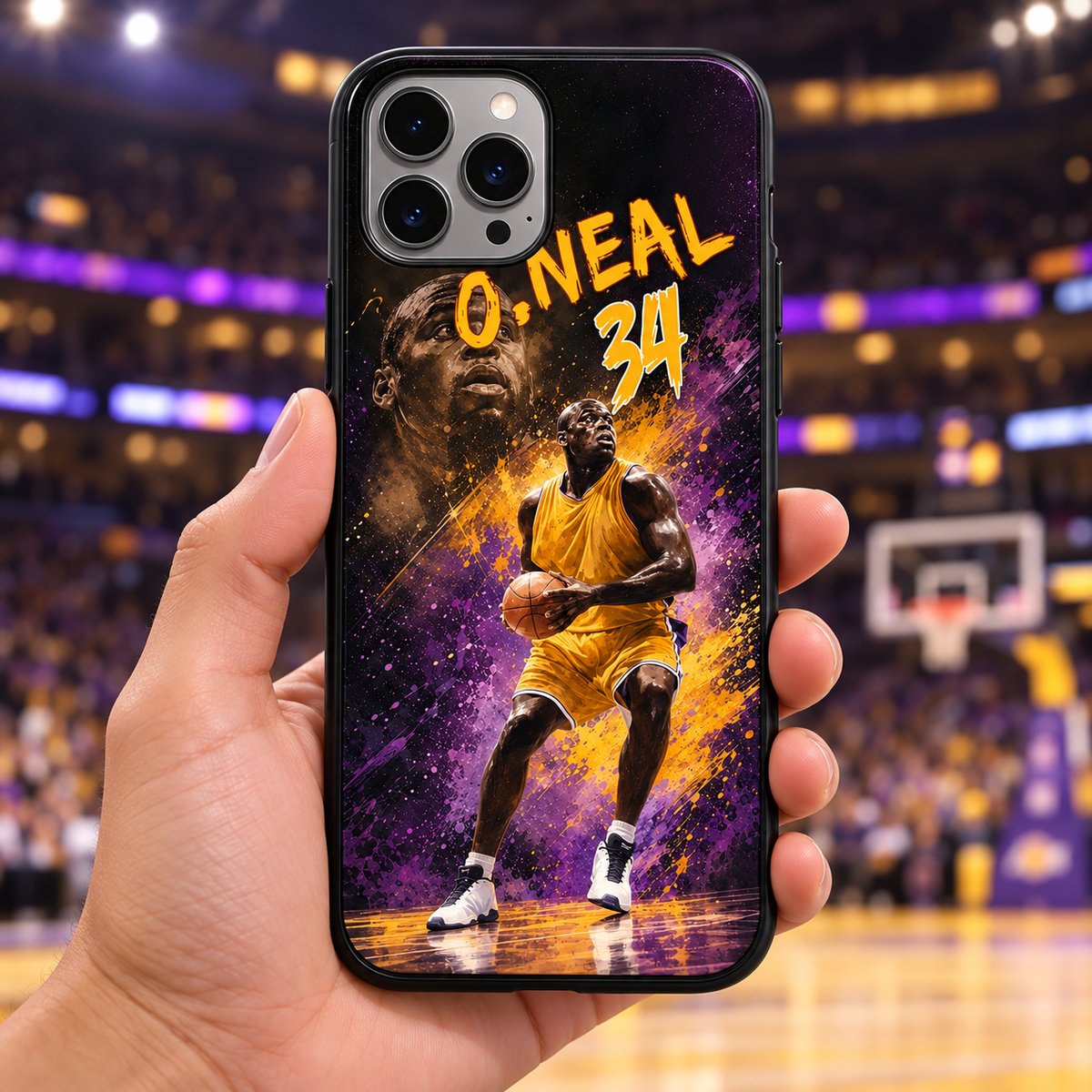 Shaquille O’Neal phone case lifestyle