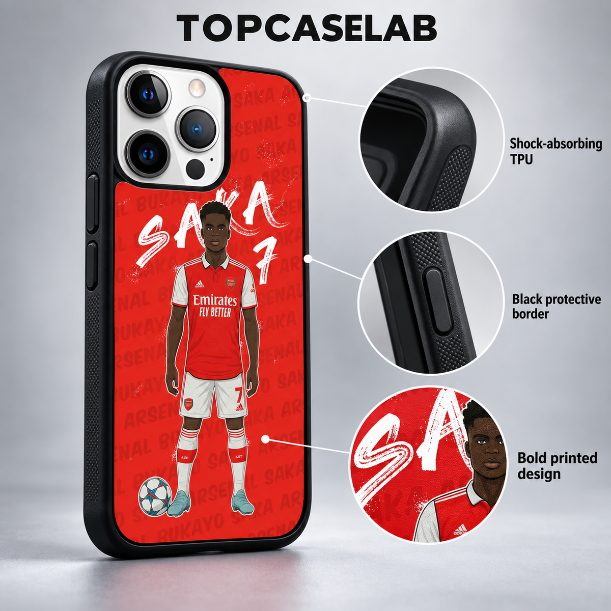 Saka Graffiti TPU Phone Case For iPhone & Samsung — features