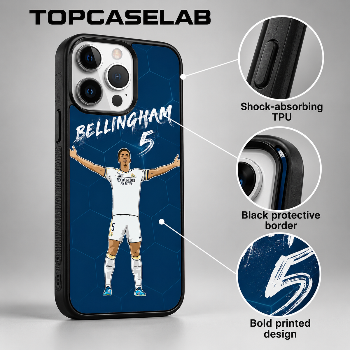 Bellingham Graffiti TPU Phone Case For iPhone & Samsung — features