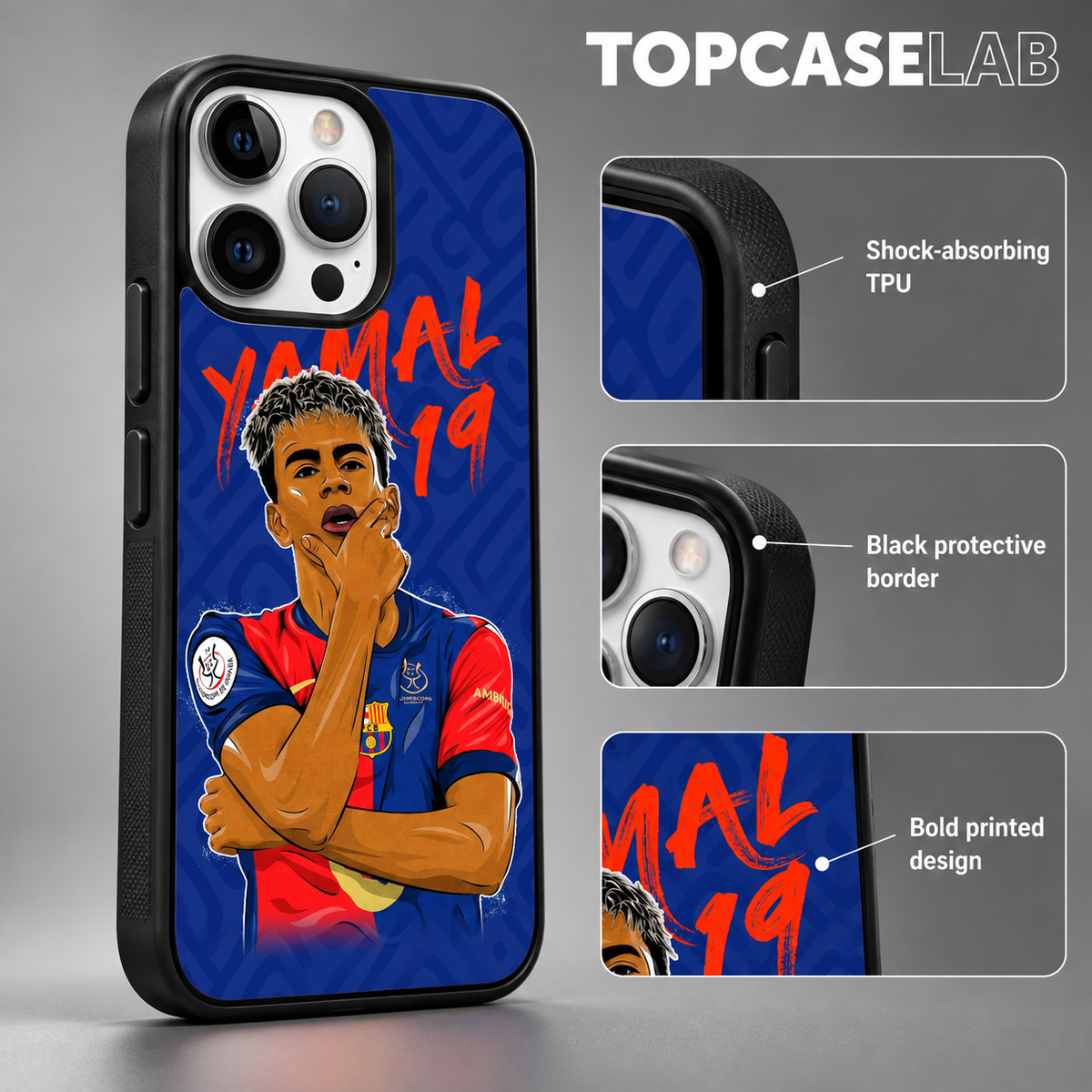 Yamal Graffiti TPU Phone Case For iPhone & Samsung — features