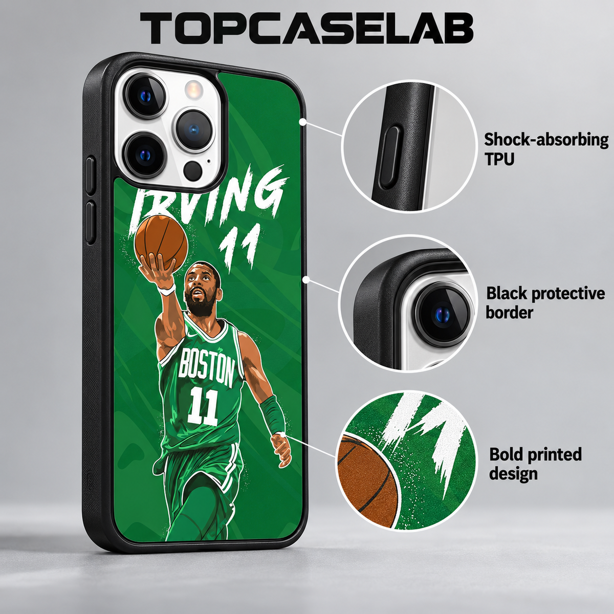 Kyrie Irving Graffiti Phone Case For iPhone and Samsung — features