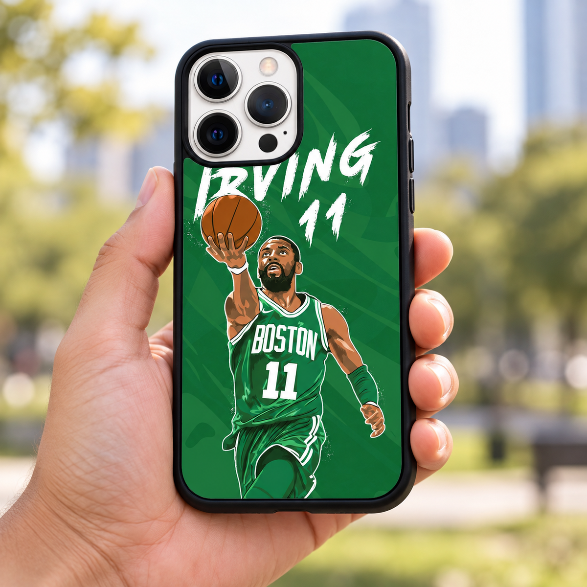 Kyrie Irving Graffiti Phone Case For iPhone and Samsung — lifestyle