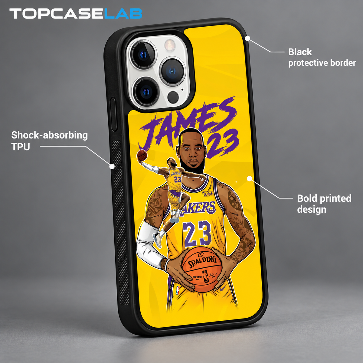 LeBron James Graffiti Phone Case For iPhone and Samsung — features