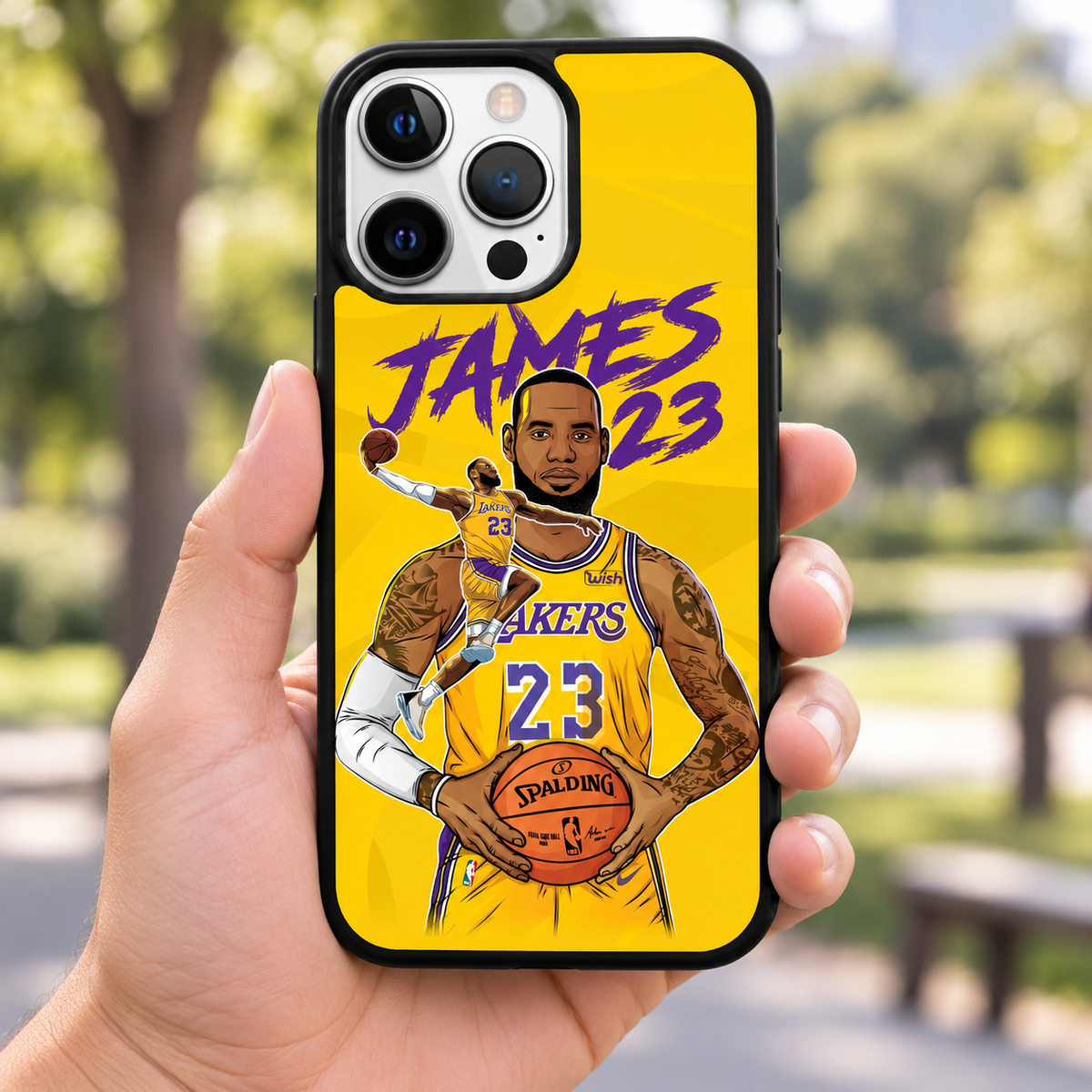 LeBron James Graffiti Phone Case For iPhone and Samsung — lifestyle