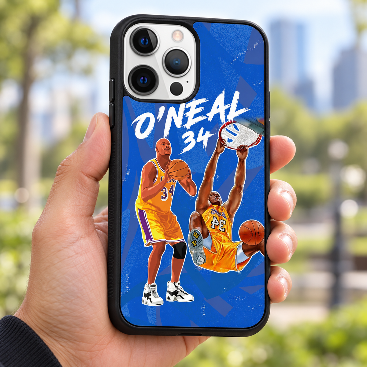 Shaq Graffiti Case for iPhone & Samsung NBA Legend Art Shockproof Cover — lifestyle