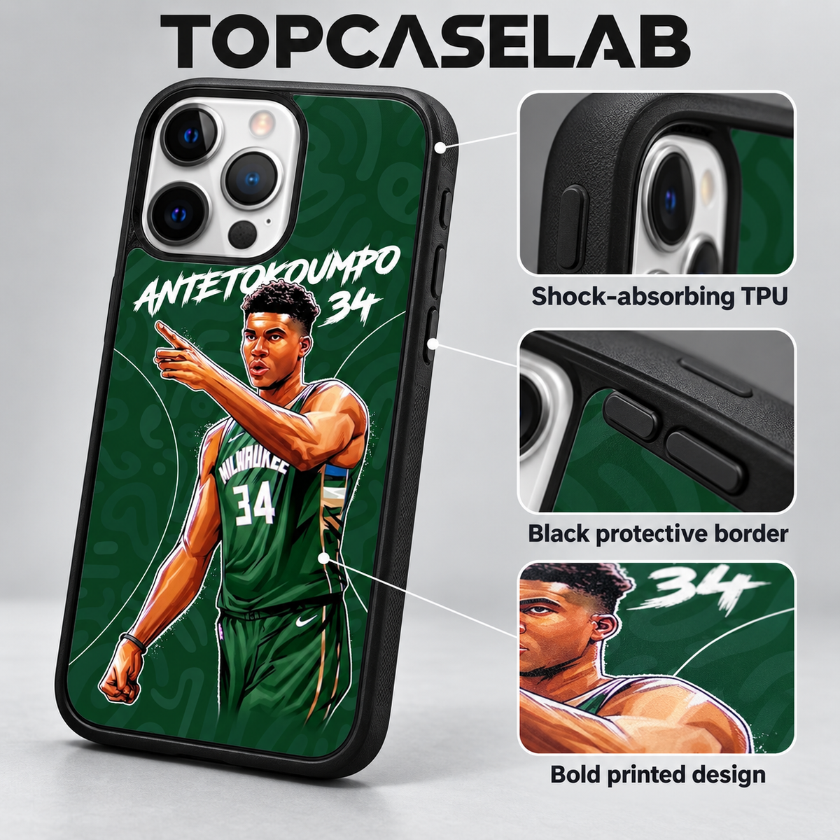 Antetokounmpo Graffiti Phone Case For iPhone and Samsung — features