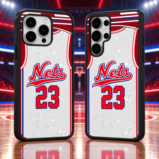 Brooklyn Nets Red White & Blue #23 TPU Phone Case for iPhone & Samsung — iPhone 18 Pro Max and Samsung Galaxy S26 Ultra mockup