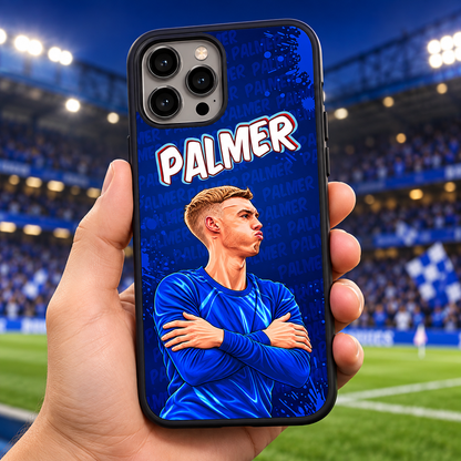 Cole Palmer graffiti black-edge TPU case lifestyle