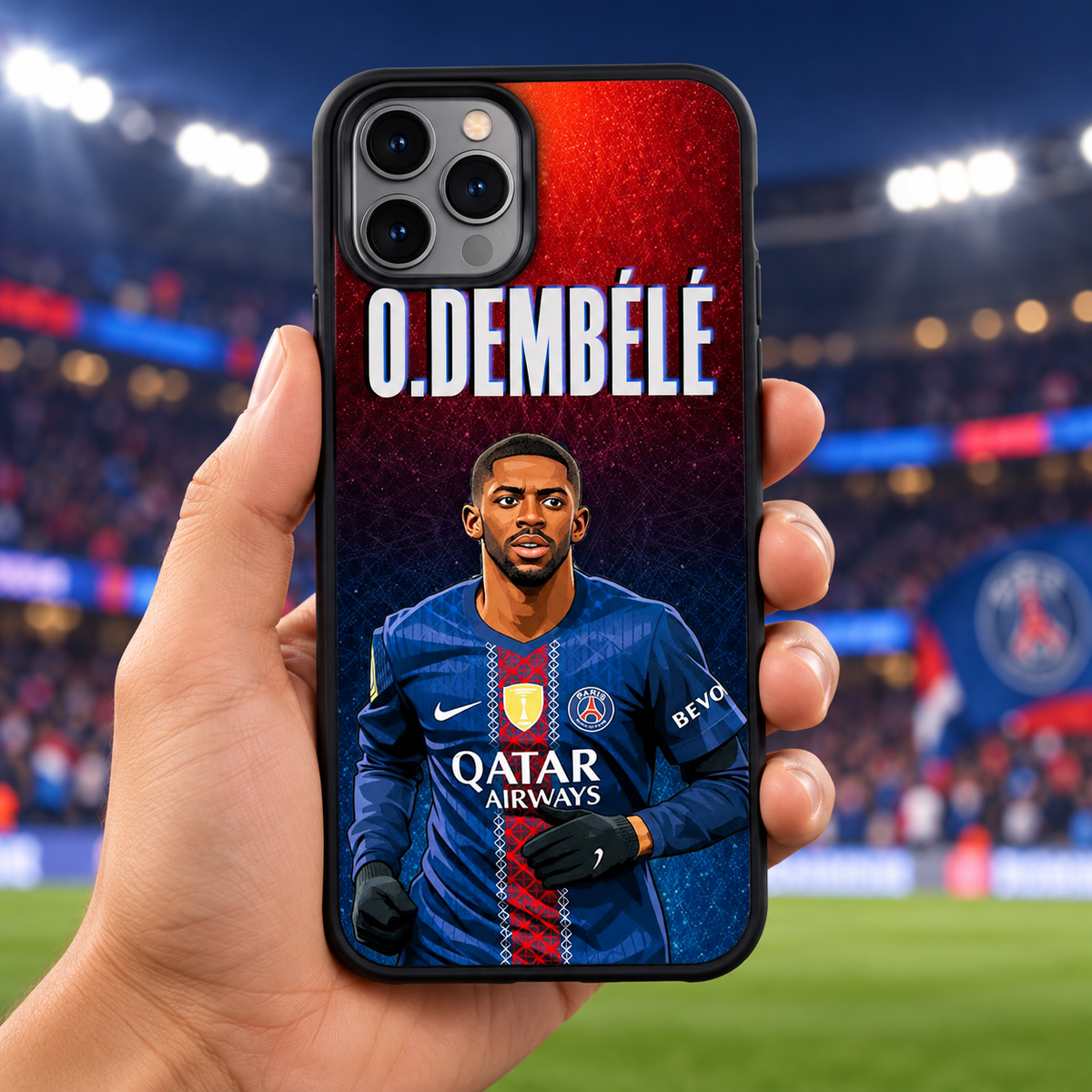 Ousmane Dembélé graffiti black-edge TPU case lifestyle