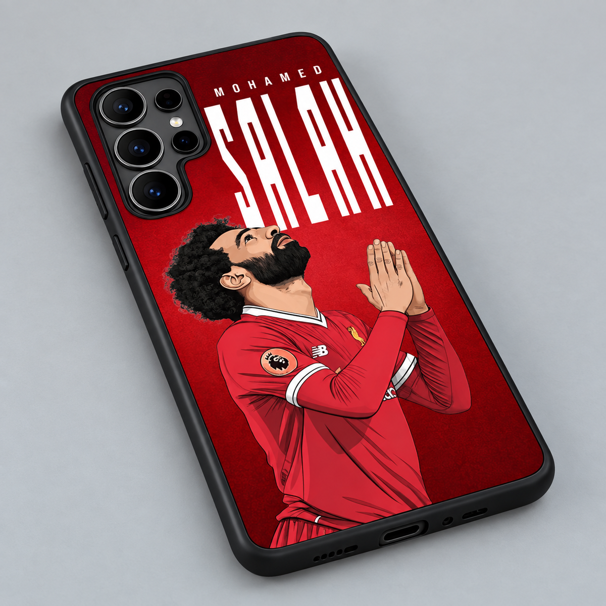 Mohamed Salah red case — detail