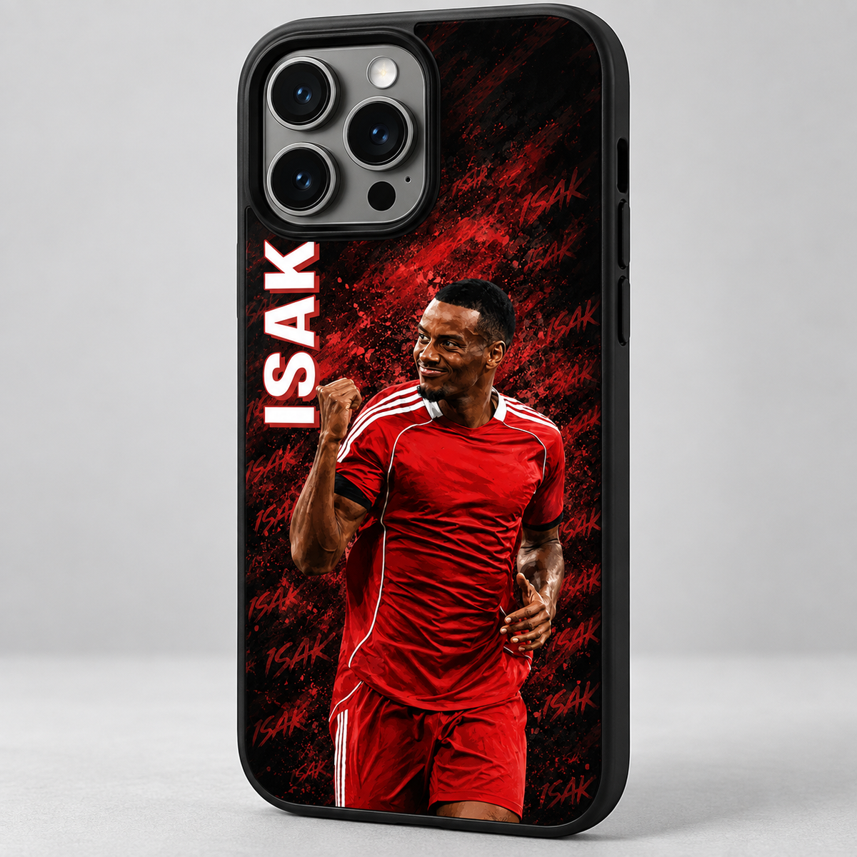 Alexander Isak graffiti TPU case close-up