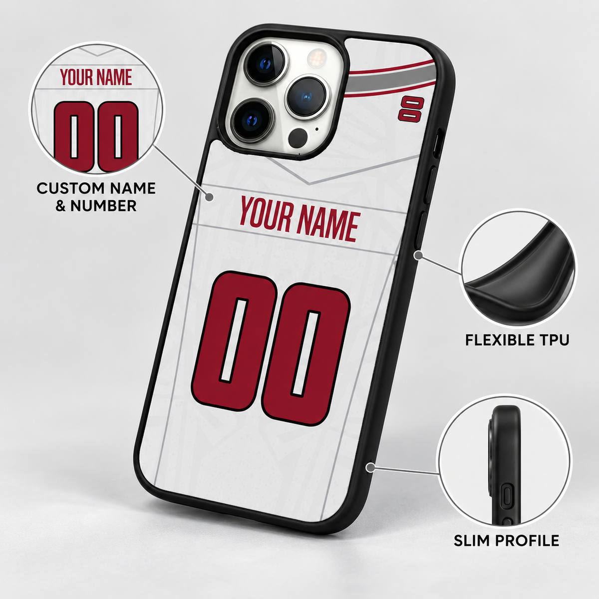 Arizona personalized case flexible TPU and custom name features