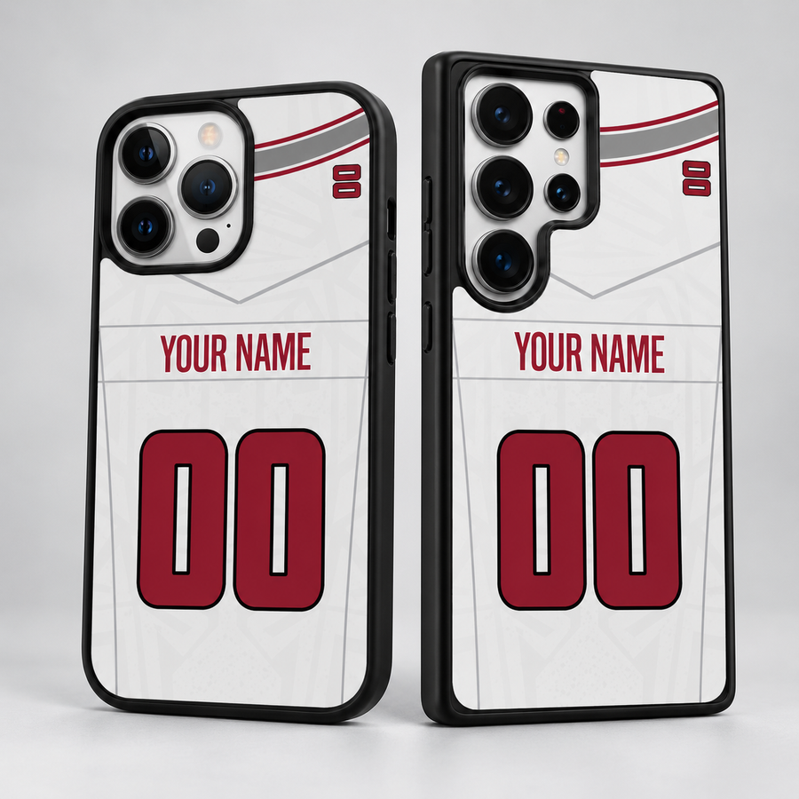 Arizona white custom name and number phone cases
