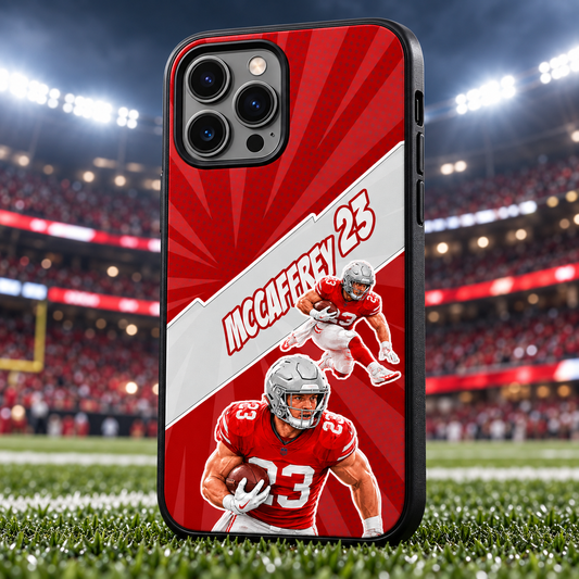 Christian McCaffrey graffiti TPU phone case stadium