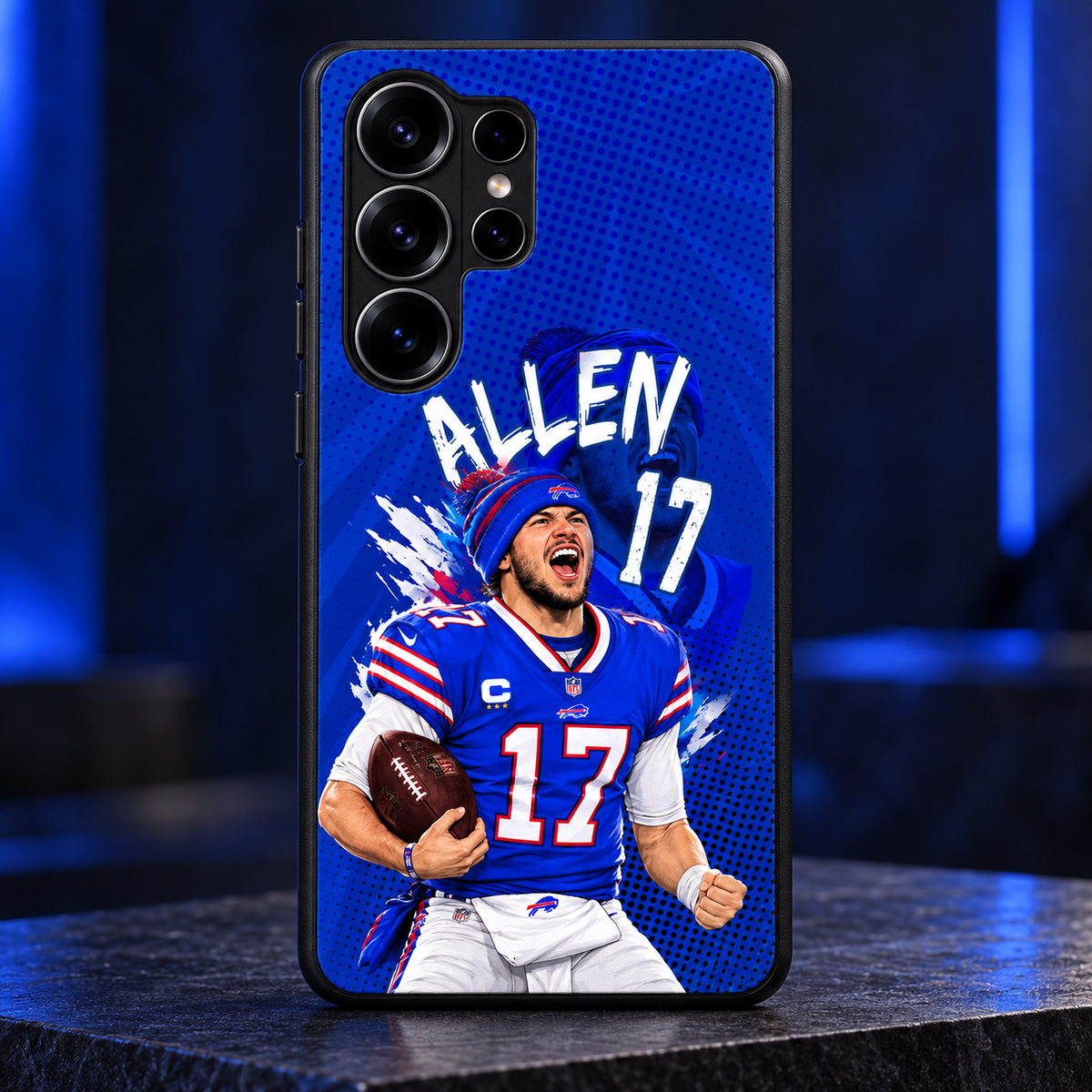 Josh Allen graffiti TPU phone case Samsung studio