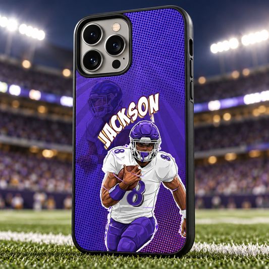 Lamar Jackson graffiti TPU phone case stadium
