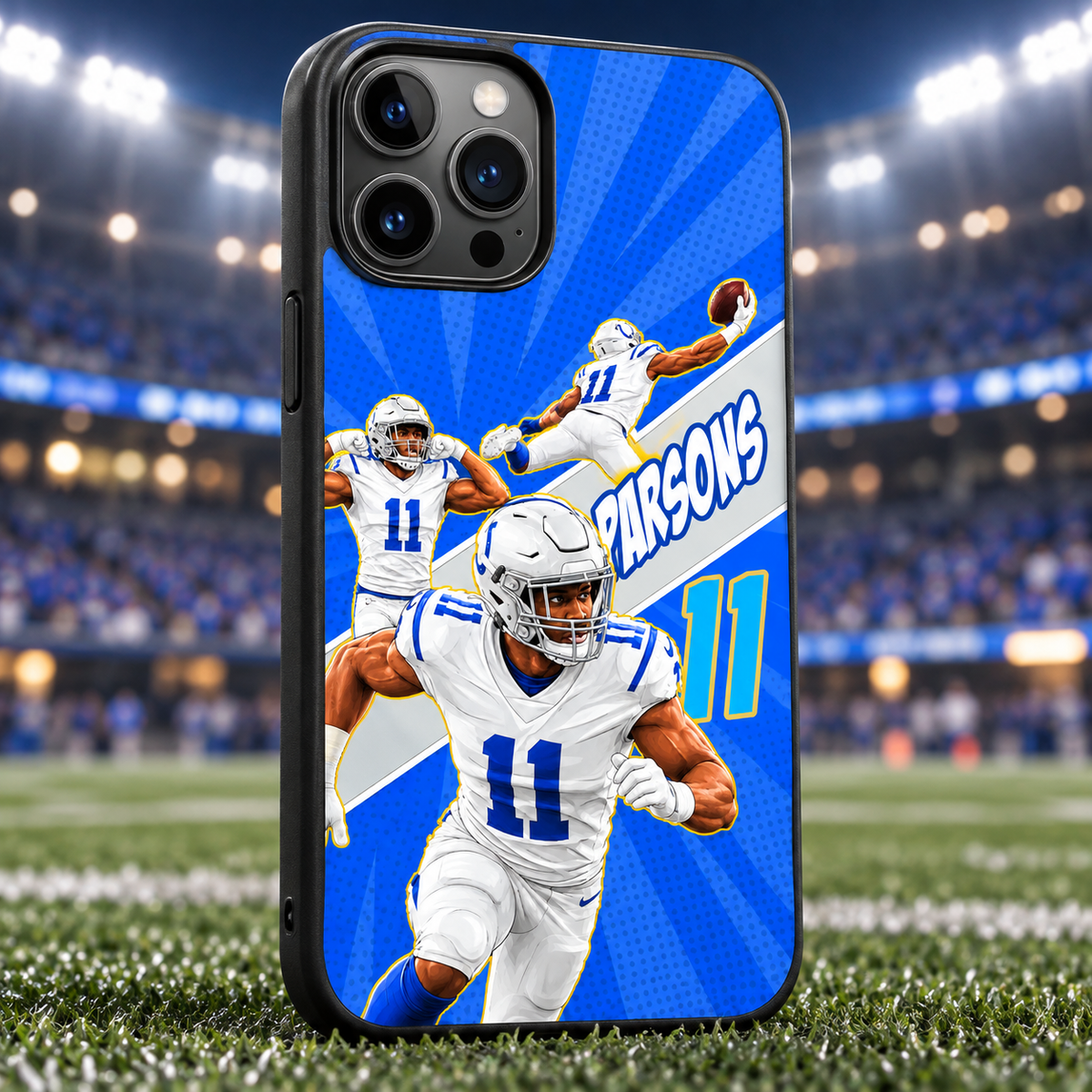 Micah Parsons graffiti TPU phone case stadium