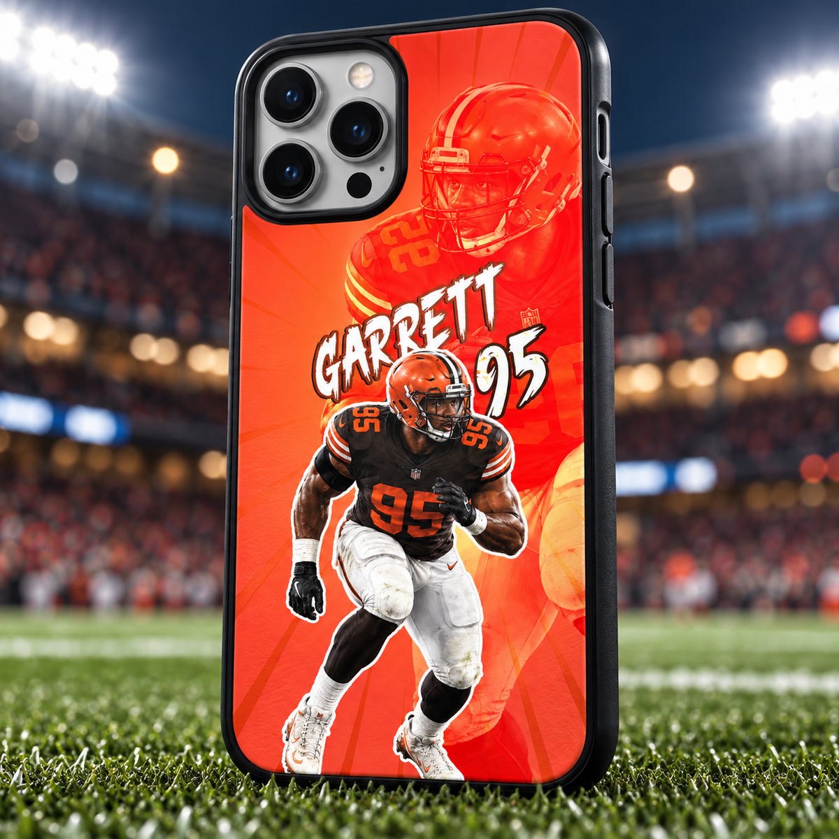 Myles Garrett graffiti TPU phone case stadium