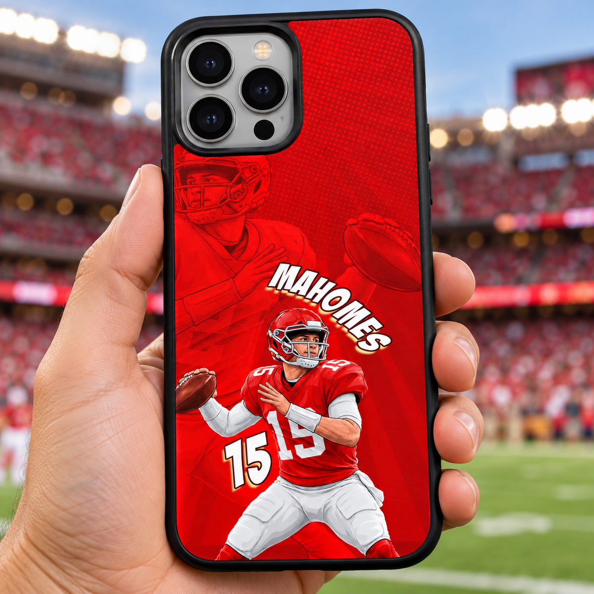 Patrick Mahomes graffiti TPU phone case lifestyle