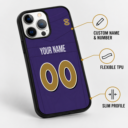 Baltimore personalized football case features
