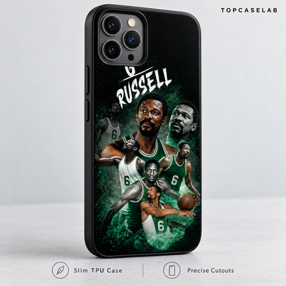 Bill Russell graffiti TPU case close-up