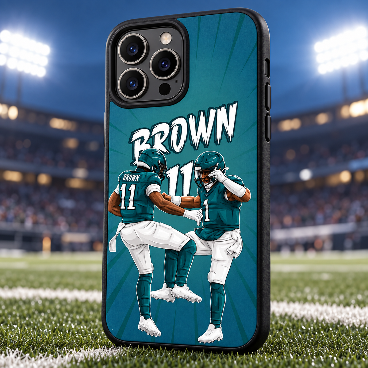 A.J. Brown graffiti TPU phone case stadium