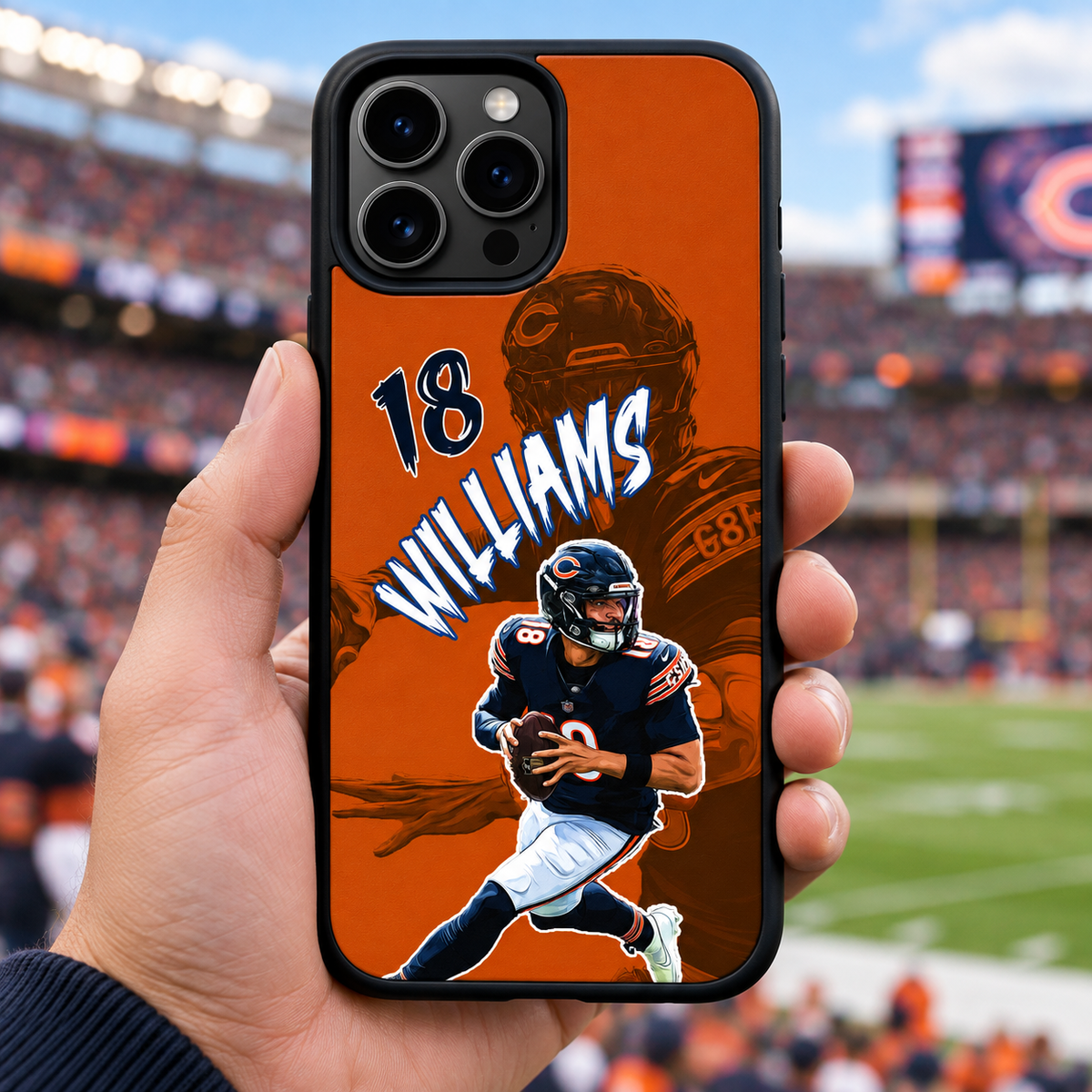 Caleb Williams graffiti TPU phone case lifestyle