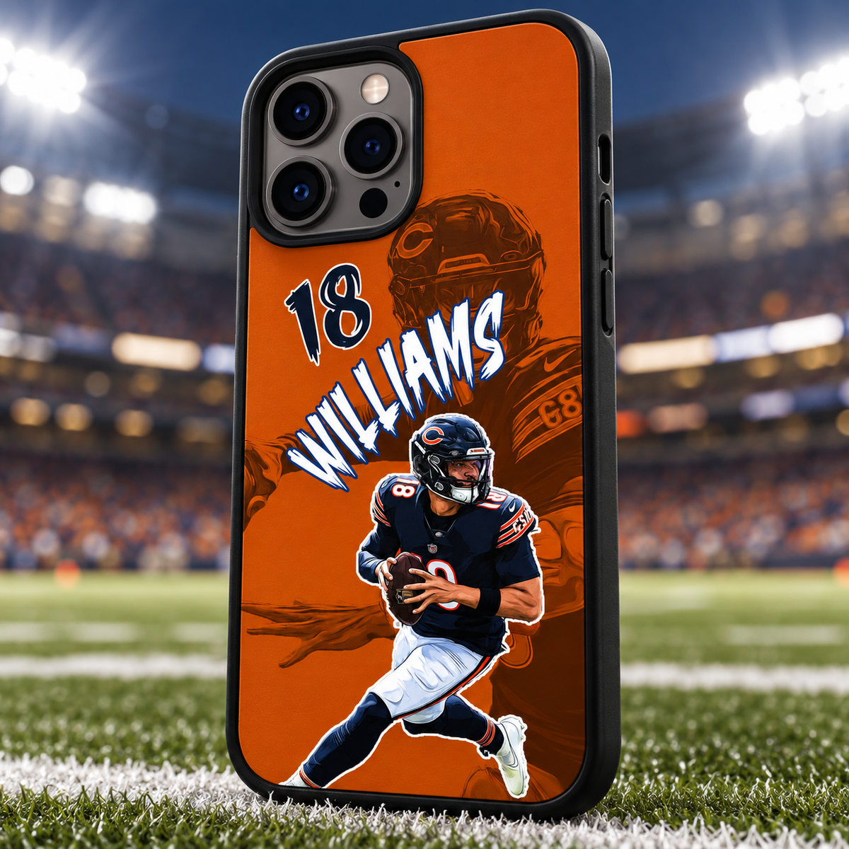 Caleb Williams graffiti TPU phone case stadium