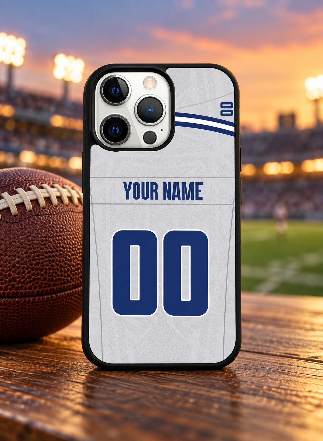 Dallas personalized name and number phone case lifestyle mockup
