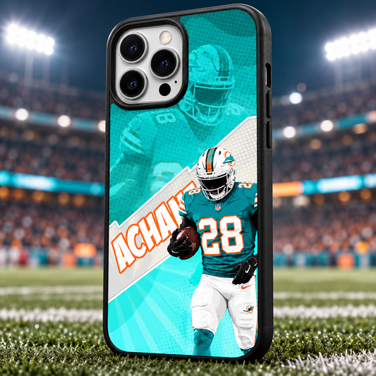 De’Von Achane graffiti TPU phone case stadium