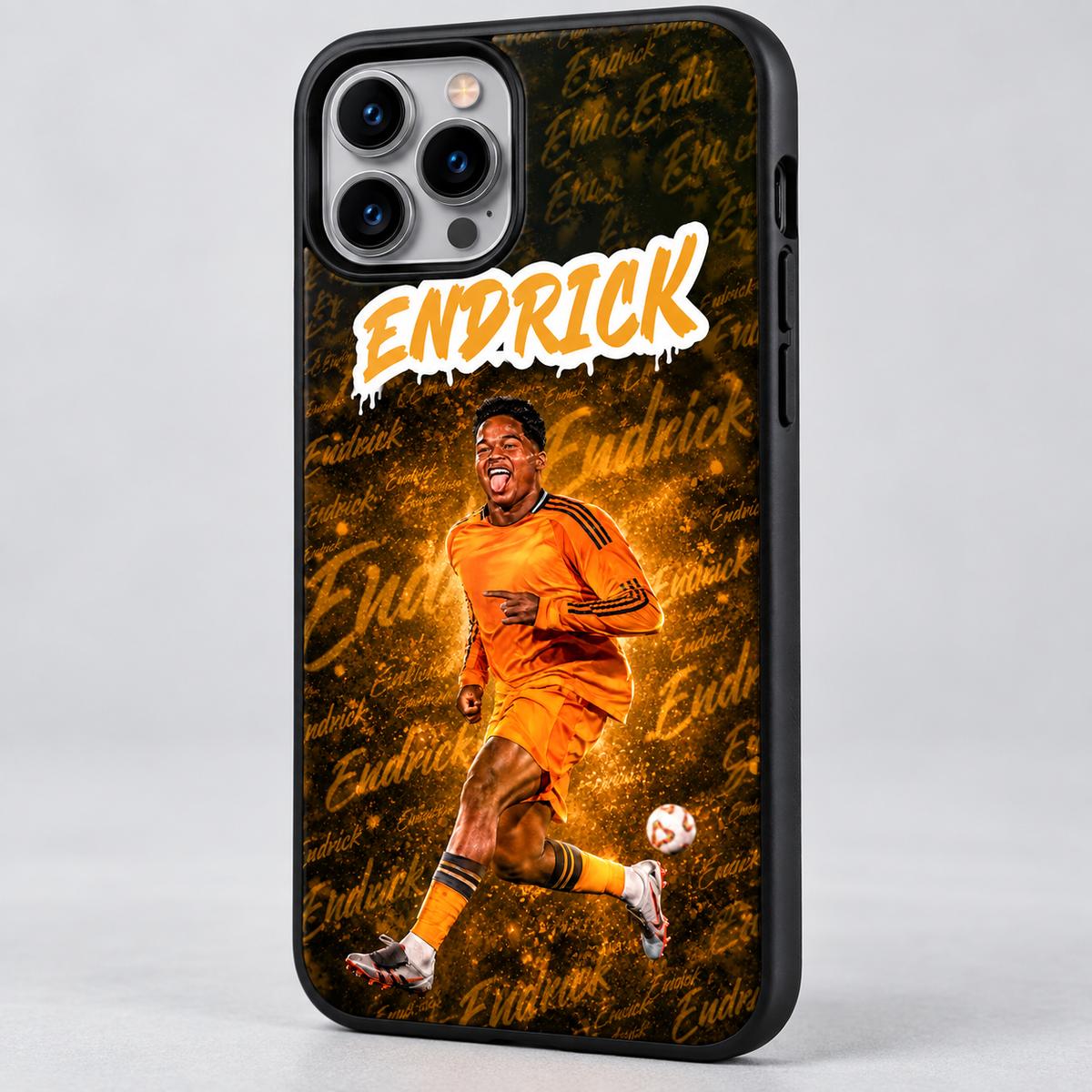 Endrick graffiti TPU case close-up