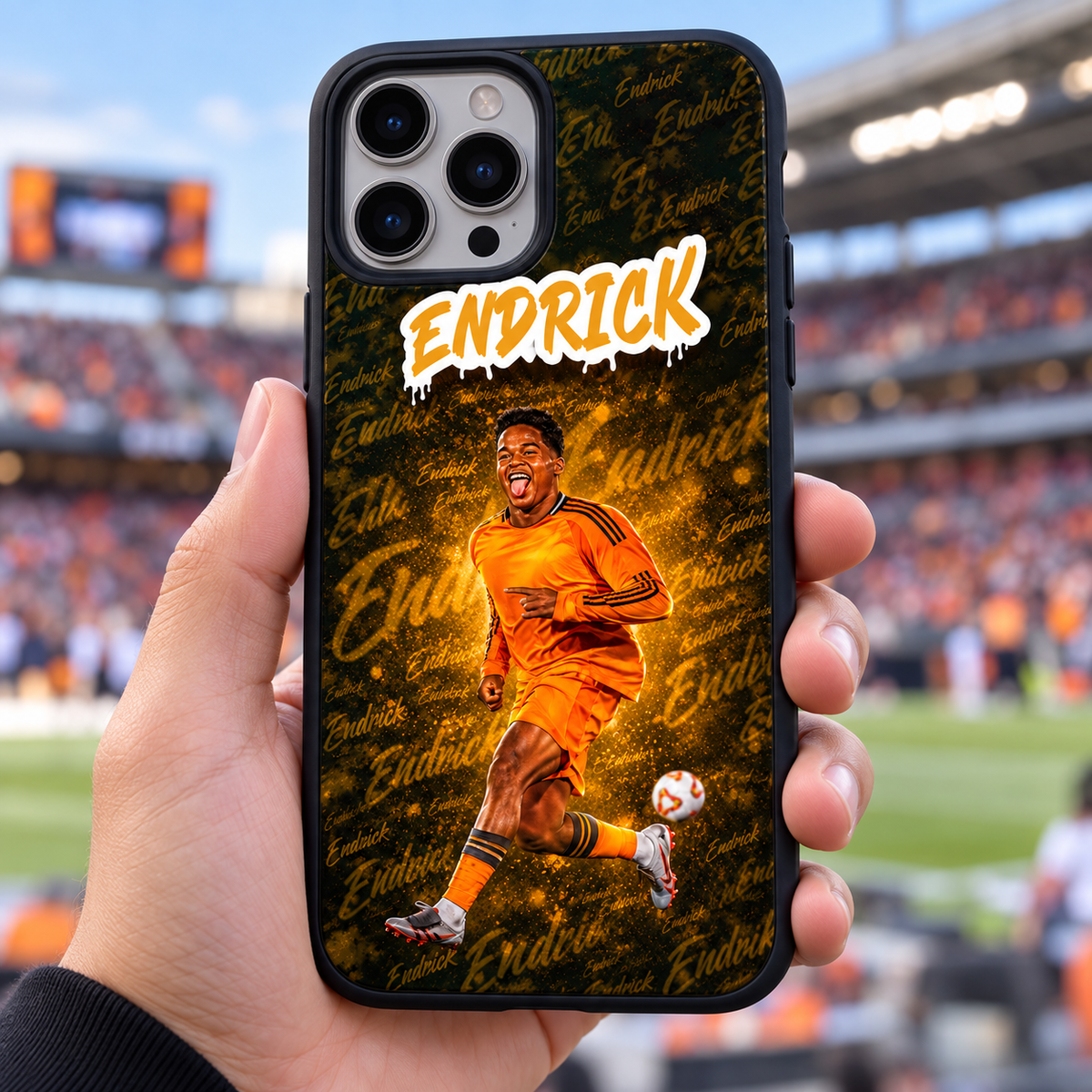 Endrick graffiti TPU case lifestyle