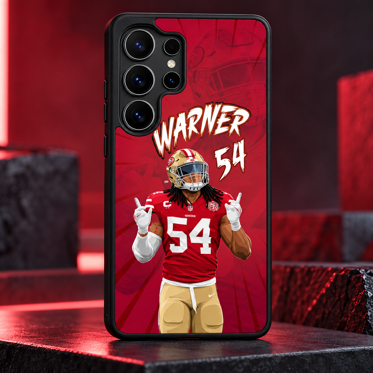 Fred Warner graffiti TPU phone case Samsung studio