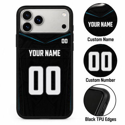 Jacksonville personalized name and number phone case features mockup