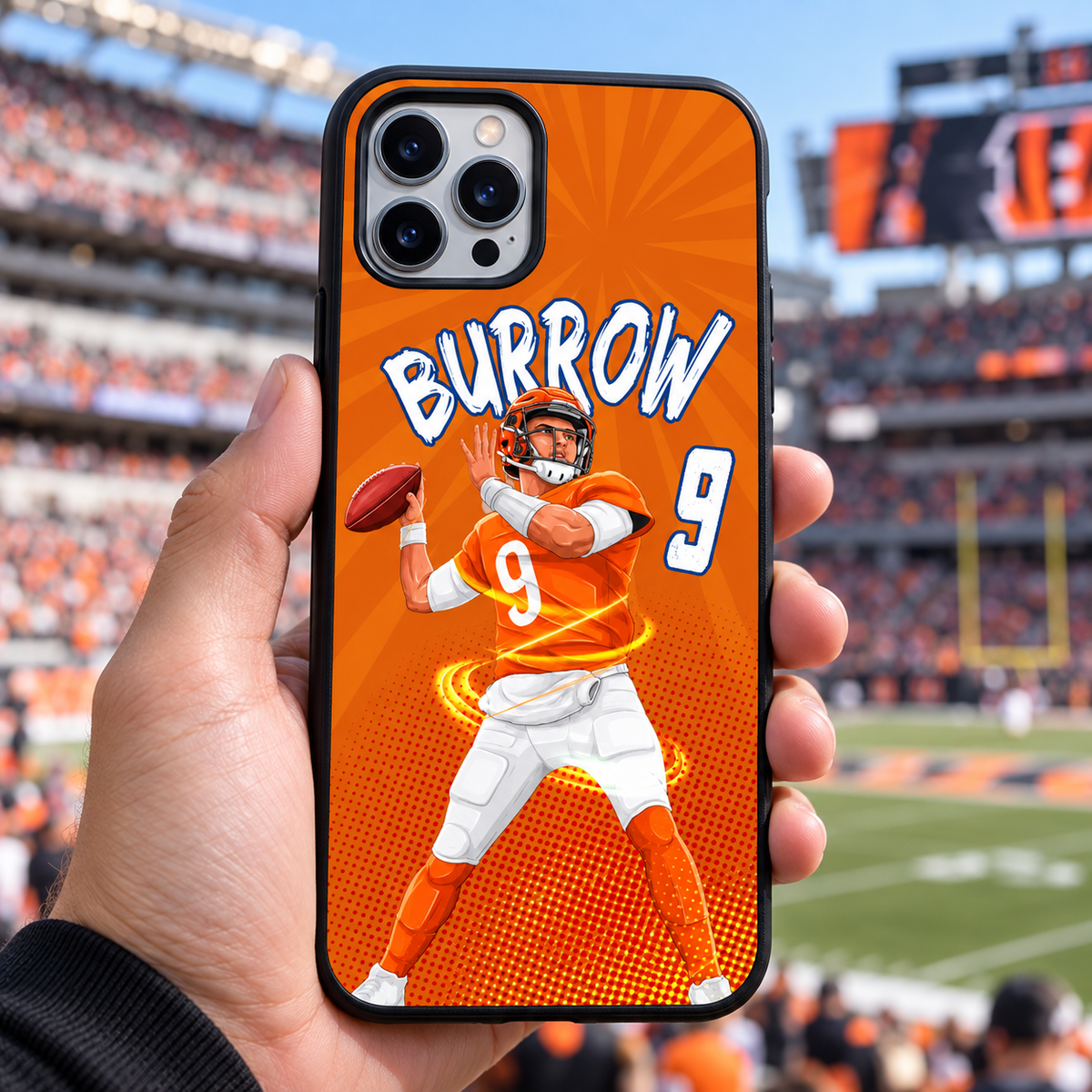 Joe Burrow graffiti TPU case lifestyle