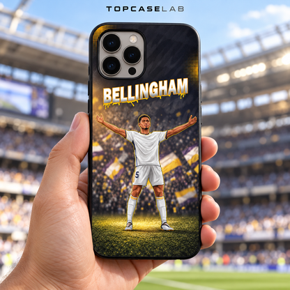 Jude Bellingham graffiti black TPU phone case – lifestyle