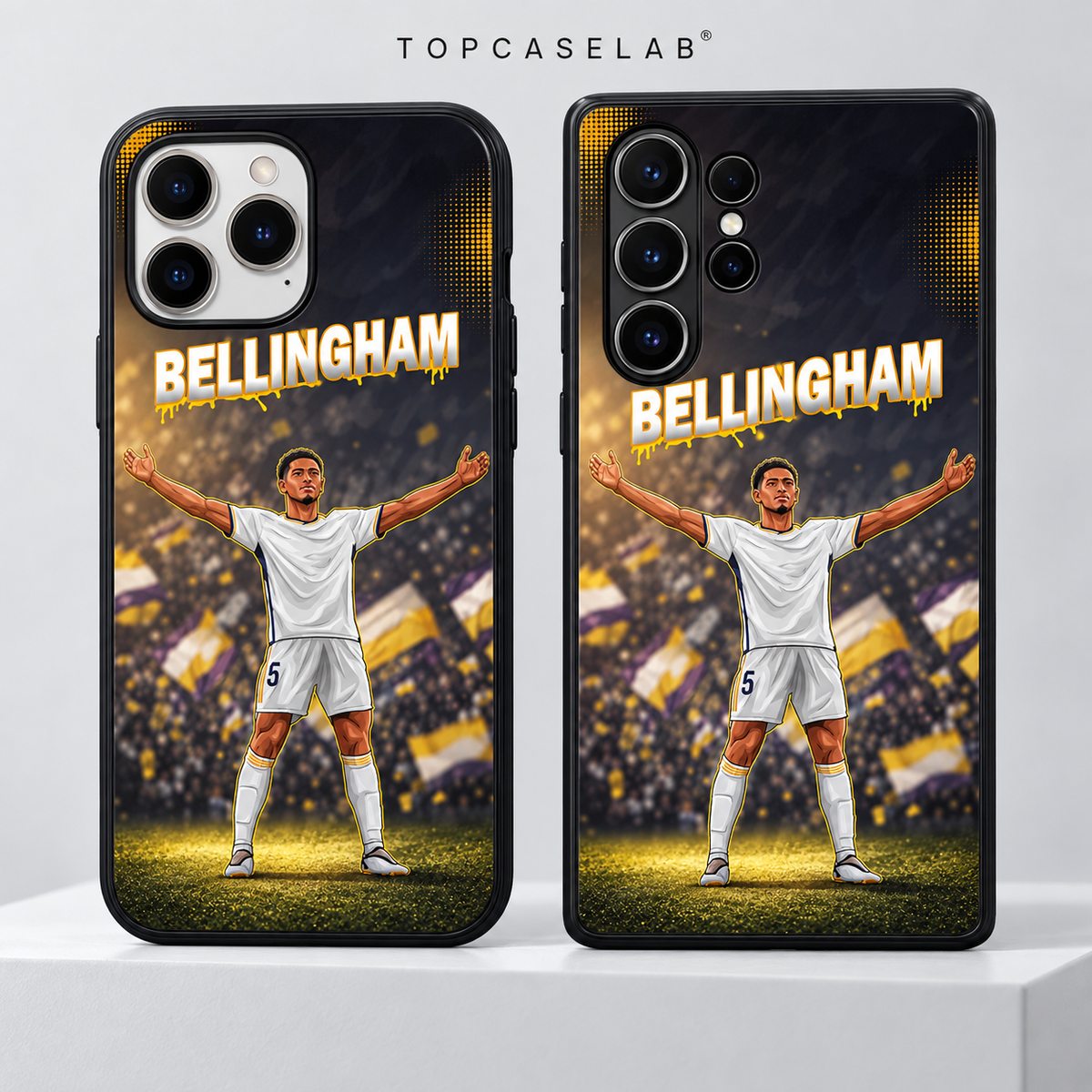 Jude Bellingham graffiti black TPU phone case – main