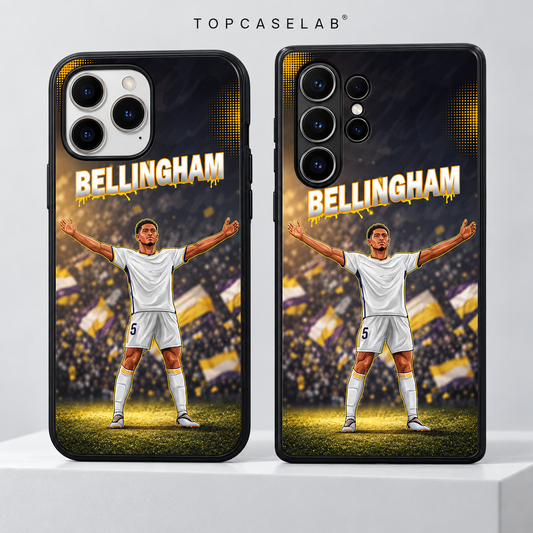 Jude Bellingham graffiti black TPU phone case – main