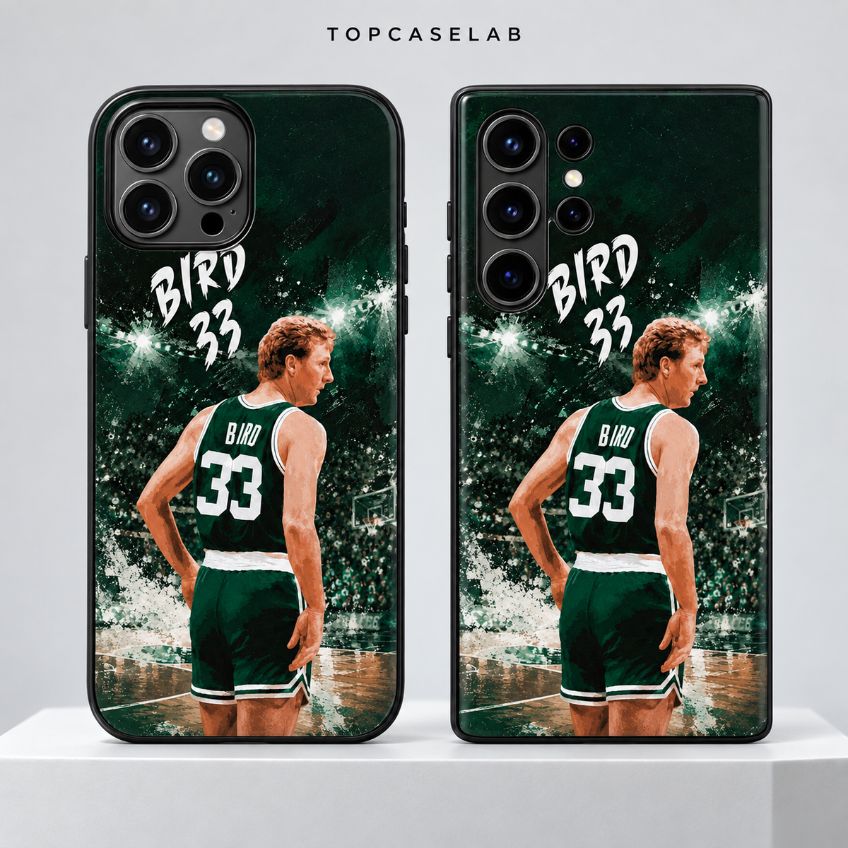 Larry Bird green graffiti TPU phone case duo