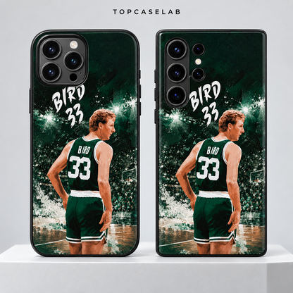 Larry Bird green graffiti TPU phone case duo