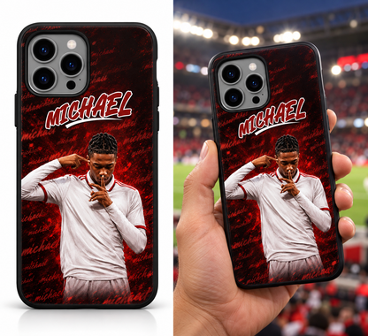 Michael soccer TPU case lifestyle