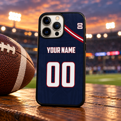 New England personalized phone case lifestyle mockup