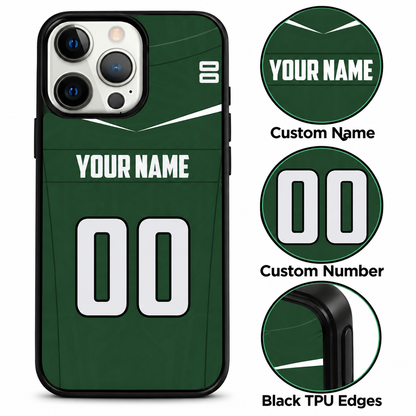 New York Jets personalized phone case features mockup