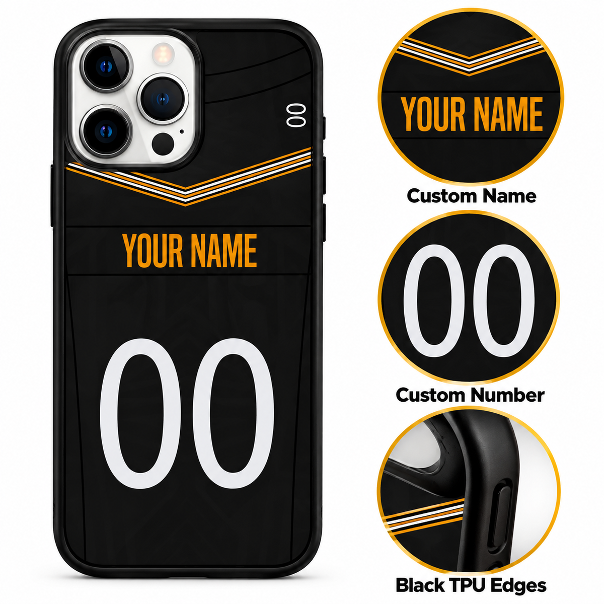 Pittsburgh personalized phone case features mockup